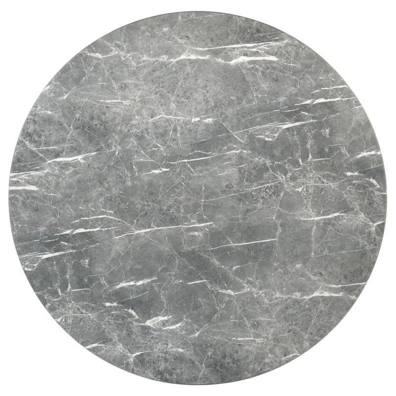 Franklin 50-inch Round Dining Table Grey and Dark Oak-zoom-