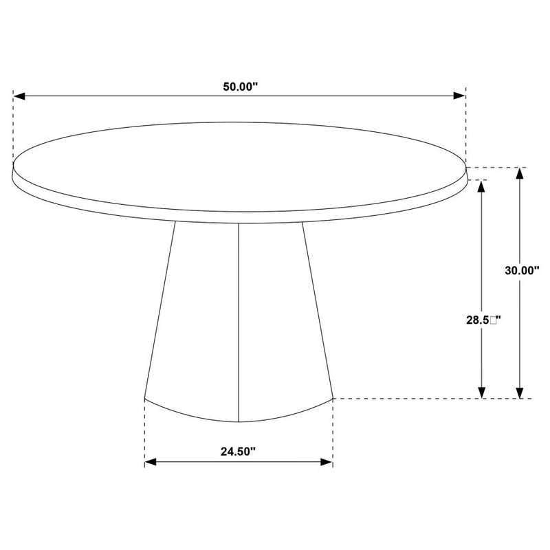 Franklin 50-inch Round Dining Table Grey and Dark Oak-zoom-