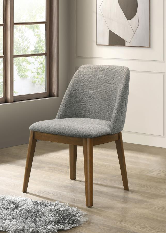 Franklin Upholstered Dining Side Chair Grey (Set of 2)-zoom-