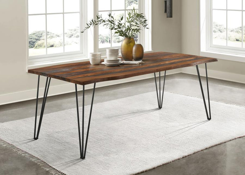 Neve 80-inch Live Edge Dining Table Grey Sheesham-zoom-