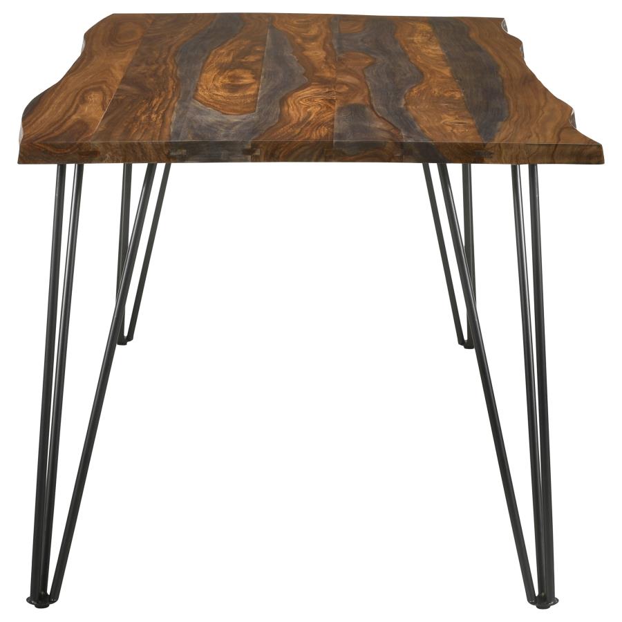 Neve 80-inch Live Edge Dining Table Grey Sheesham-zoom-4