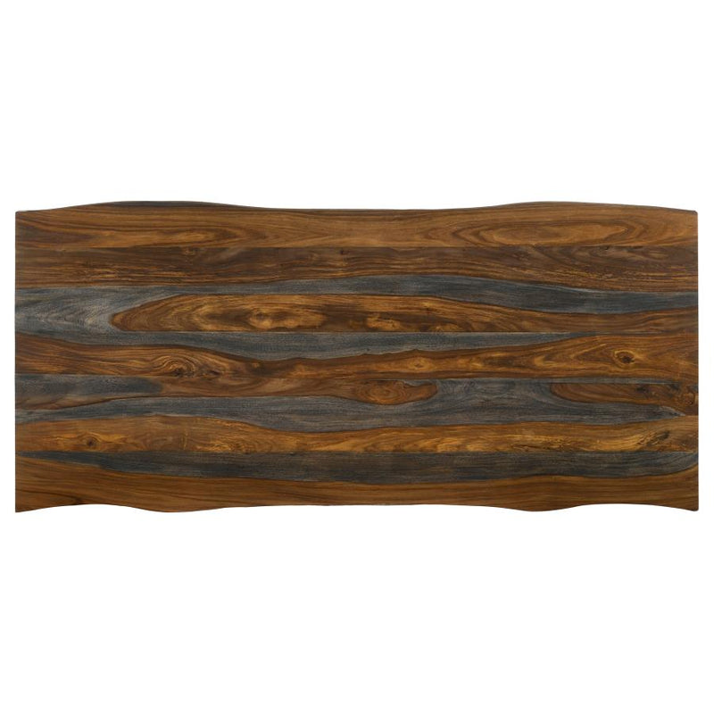 Neve 80-inch Live Edge Dining Table Grey Sheesham-zoom-