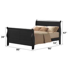 ACME Louis Philippe III Sleigh Bed – view 19 – Lusso Furniture Miami