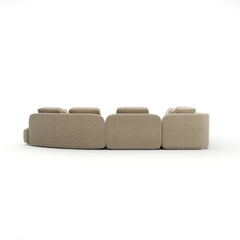 Caracole Sasso Oatmeal Curved Sectional – detail – Lusso Furniture Miami