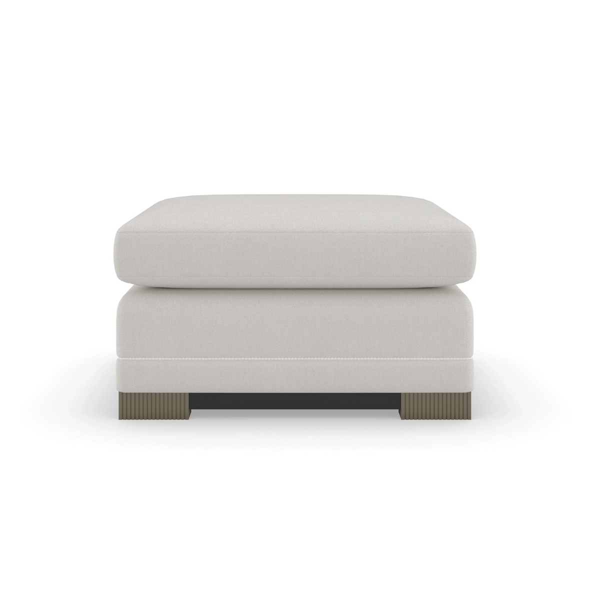 Caracole Deep Retreat Ottoman – front view – Lusso Furniture Miami