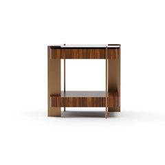 Caracole Altura Square Side Table – back view – Lusso Furniture Miami
