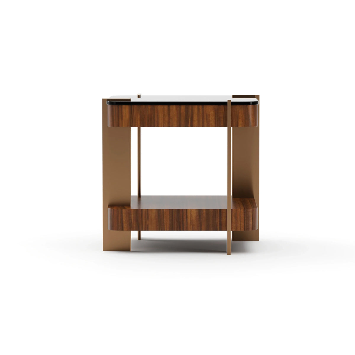 Caracole Altura Square Side Table – back view – Lusso Furniture Miami