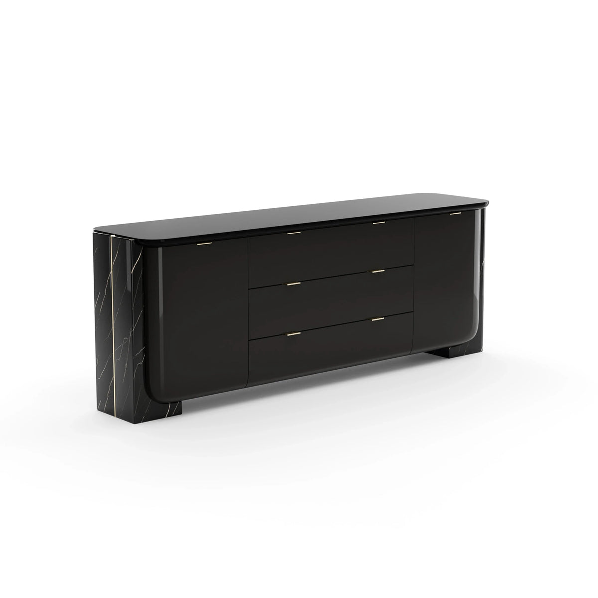 Caracole Overlap Sideboard – close-up – Lusso Furniture Miami