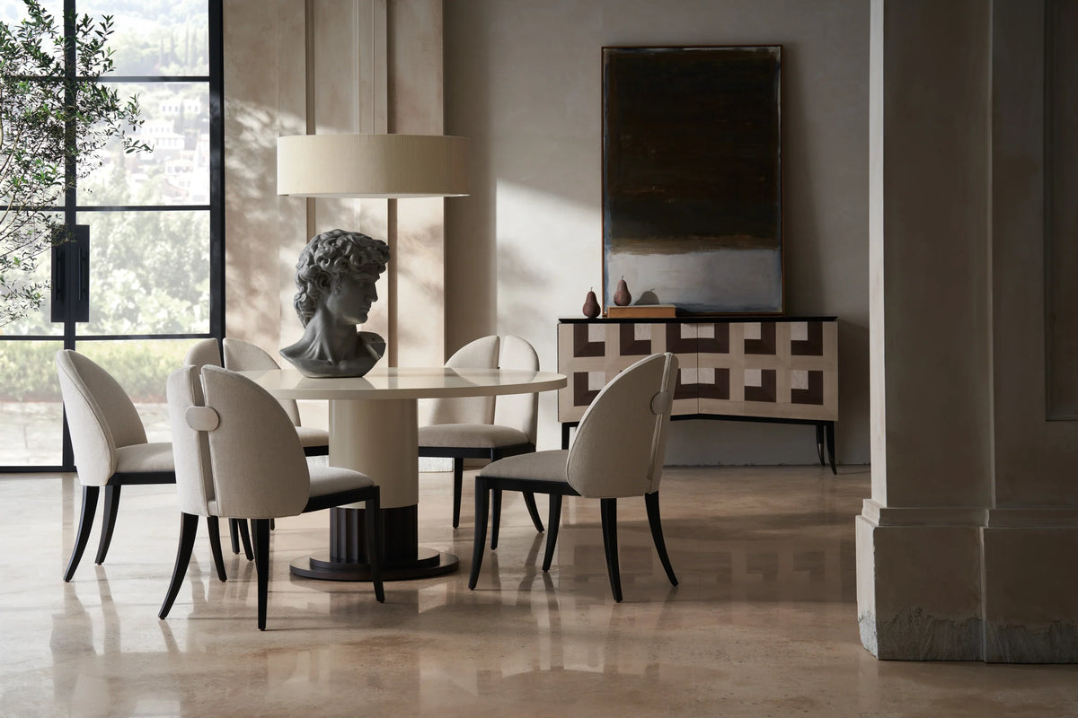Caracole Cameo Dining Chair – side view – Lusso Furniture Miami