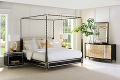 Caracole Couturier Canopy Bed – angle view – Lusso Furniture Miami