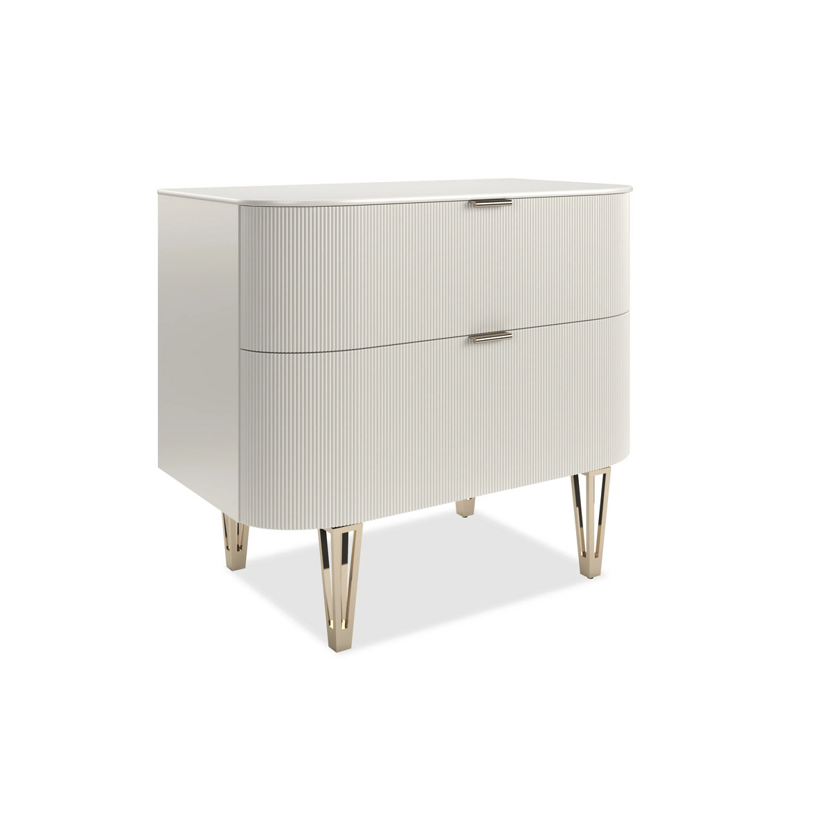 Caracole Love Closed Nightstand – back view – Lusso Furniture Miami