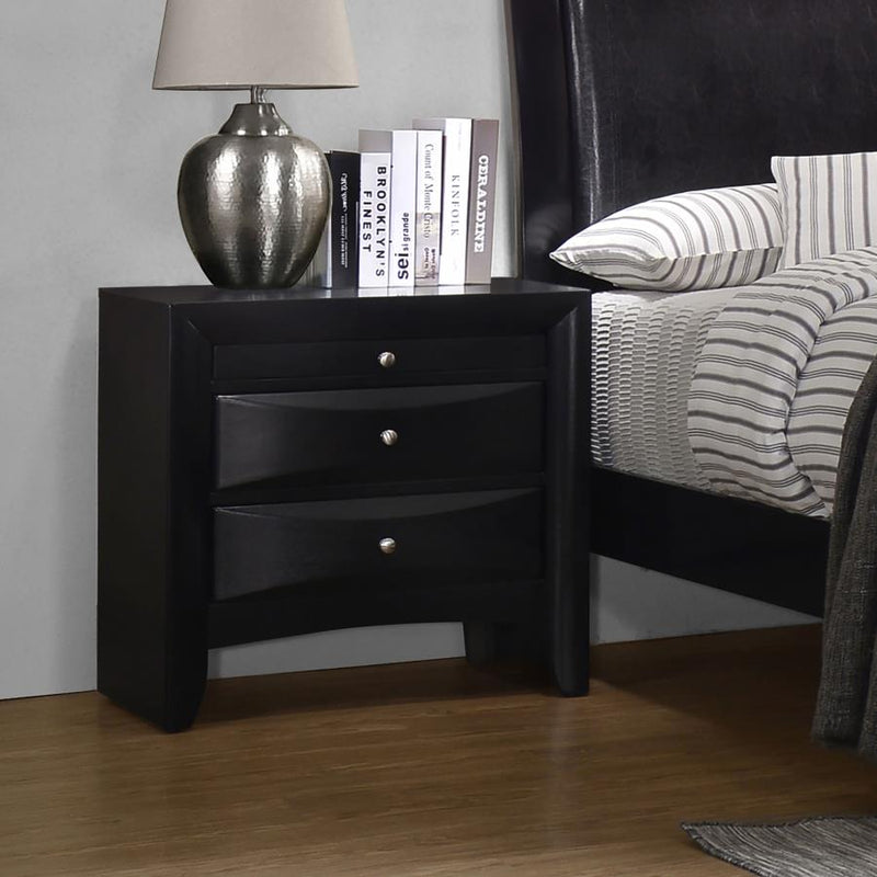 Briana 2-drawer Nightstand Black-zoom-