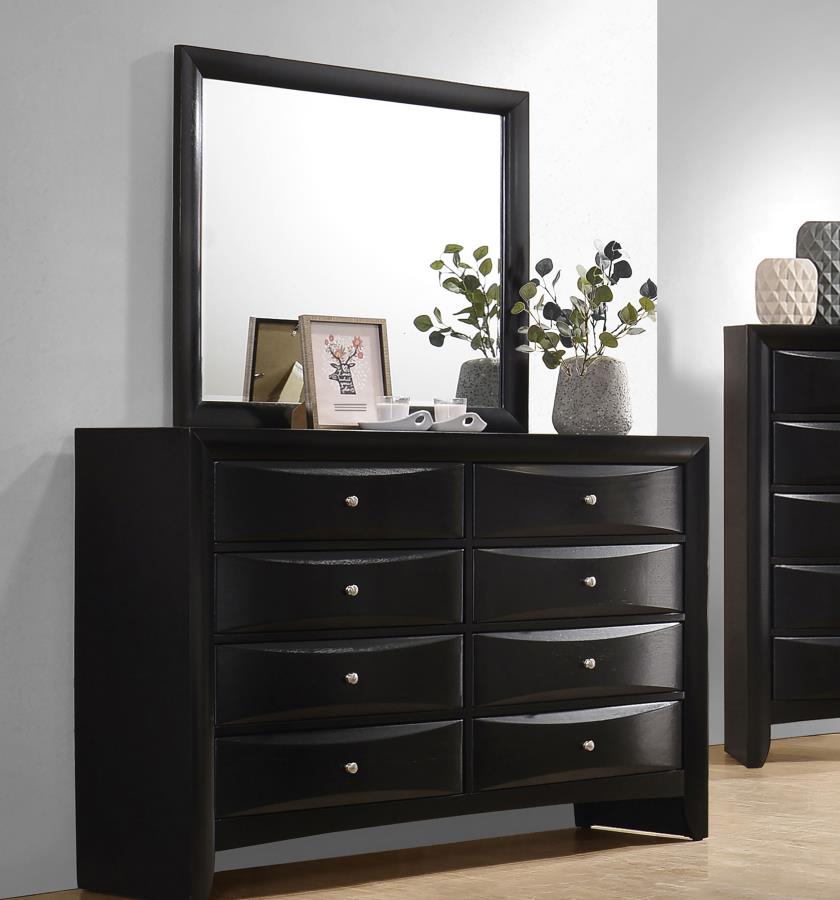 Briana 8-drawer Dresser with Mirror Black-zoom-2