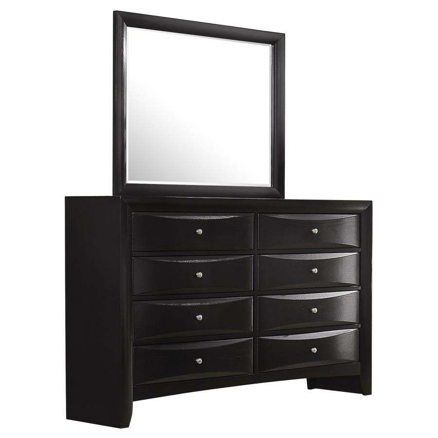 Briana 8-drawer Dresser with Mirror Black-zoom-1
