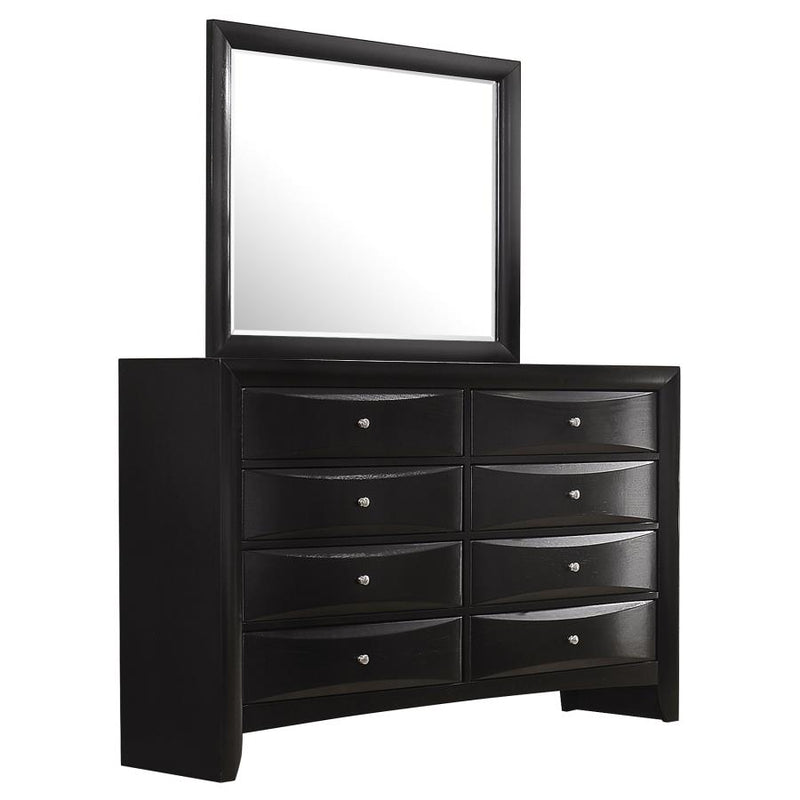 Briana 8-drawer Dresser with Mirror Black-zoom-