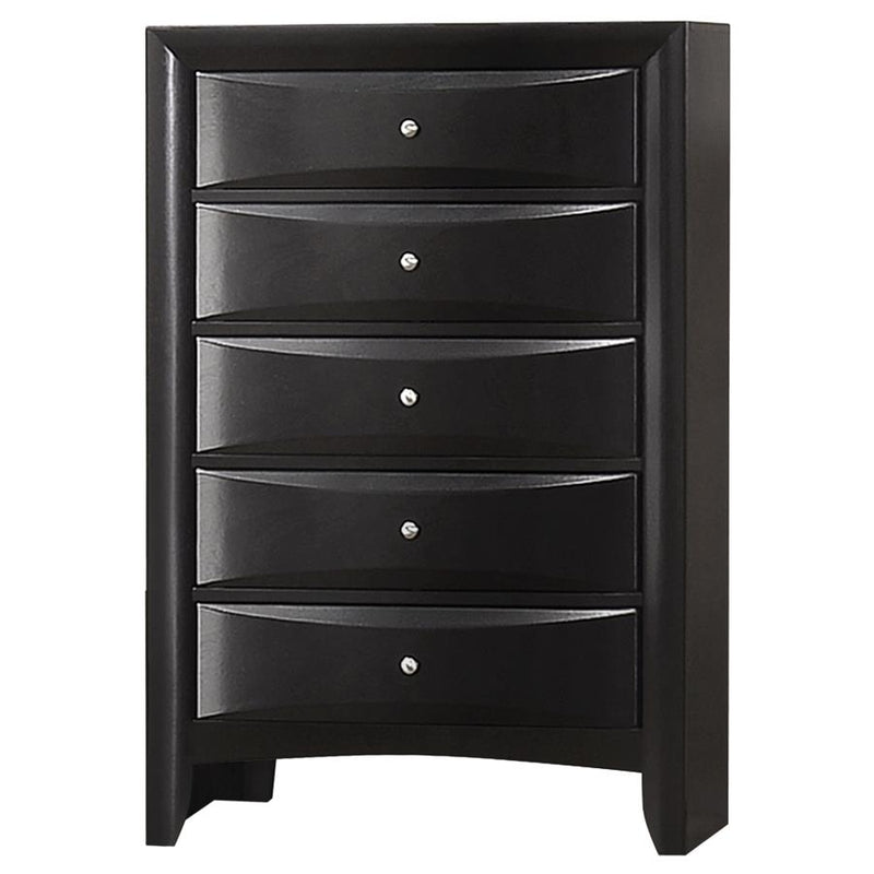 Briana 5-drawer Bedroom Chest Black-zoom-