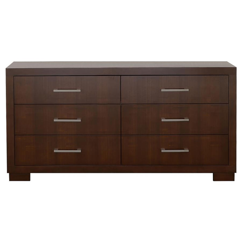 Jessica 4-piece Eastern King LED Bedroom Set Cappuccino-zoom-