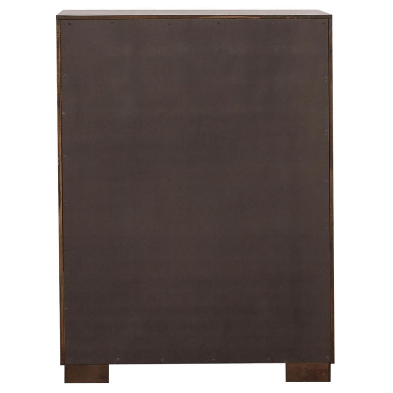 Jessica 5-piece Eastern King LED Bedroom Set Cappuccino-zoom-