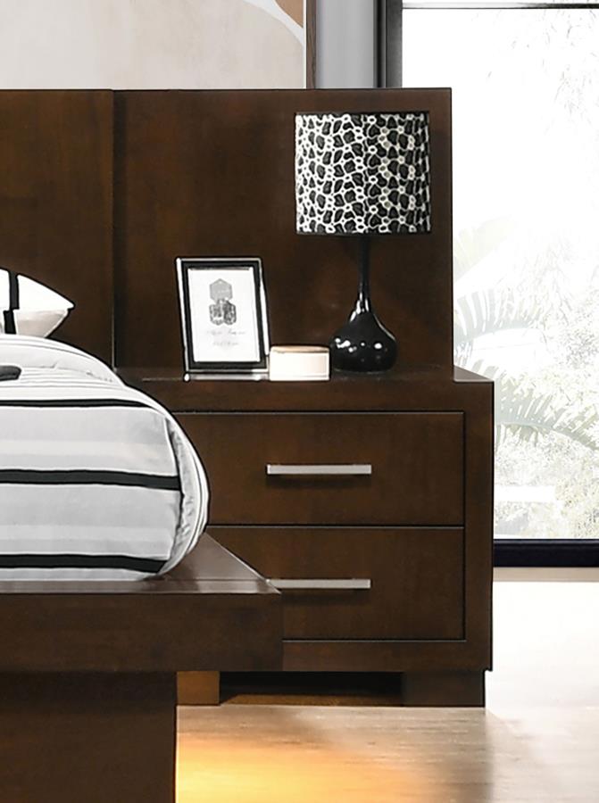 Jessica 5-piece Queen LED Bedroom Set Cappuccino-4