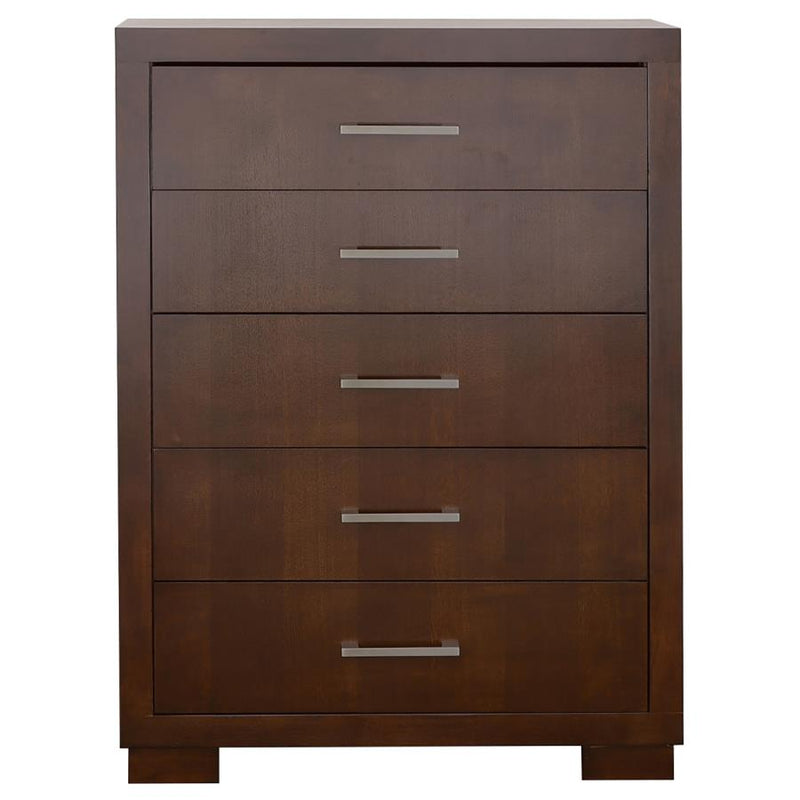 Jessica 5-piece Queen LED Bedroom Set Cappuccino-zoom-