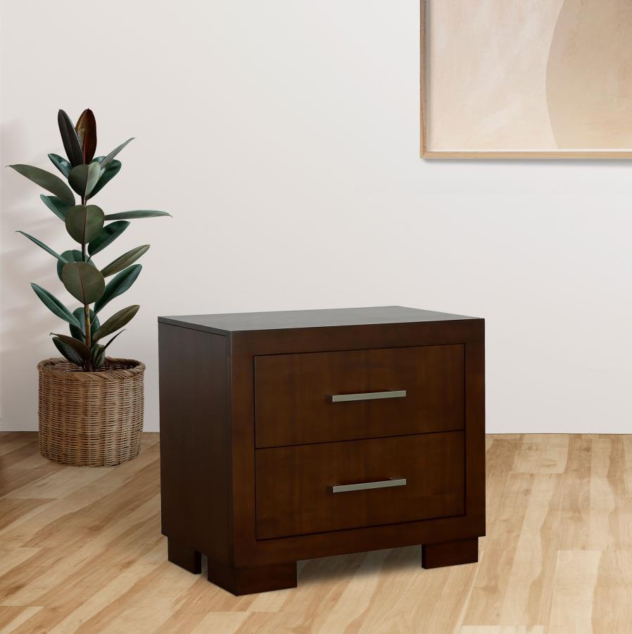 Jessica 2-drawer Nightstand Cappuccino-2