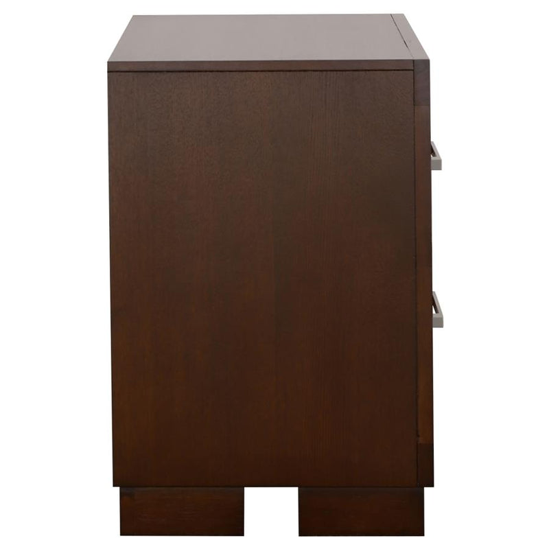 Jessica 2-drawer Nightstand Cappuccino-zoom-