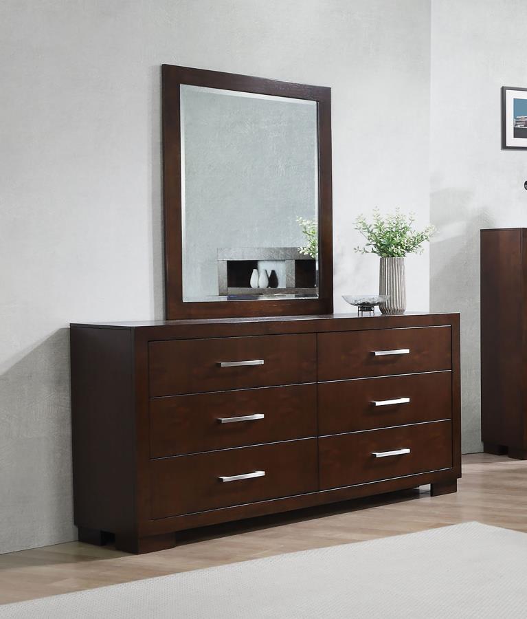 Jessica 6-drawer Dresser with Mirror Cappuccino-zoom-