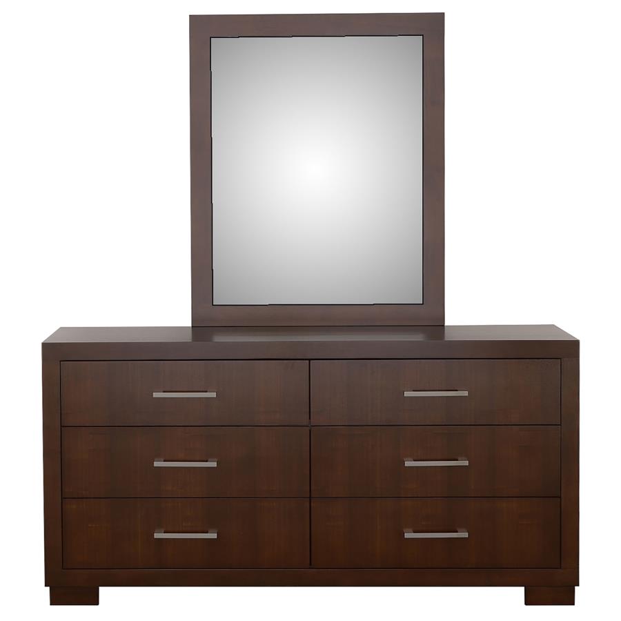 Jessica 6-drawer Dresser with Mirror Cappuccino-zoom-3