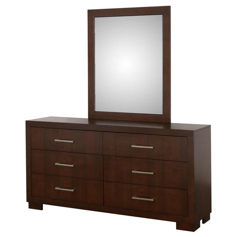 Jessica 6-drawer Dresser with Mirror Cappuccino-zoom-