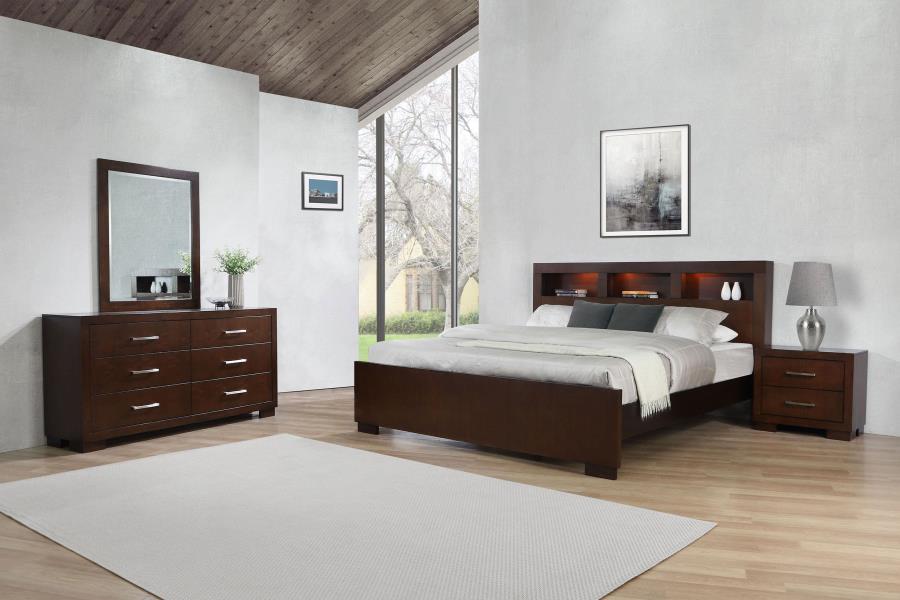 Jessica 4-piece California King Bedroom Set Cappuccino-1