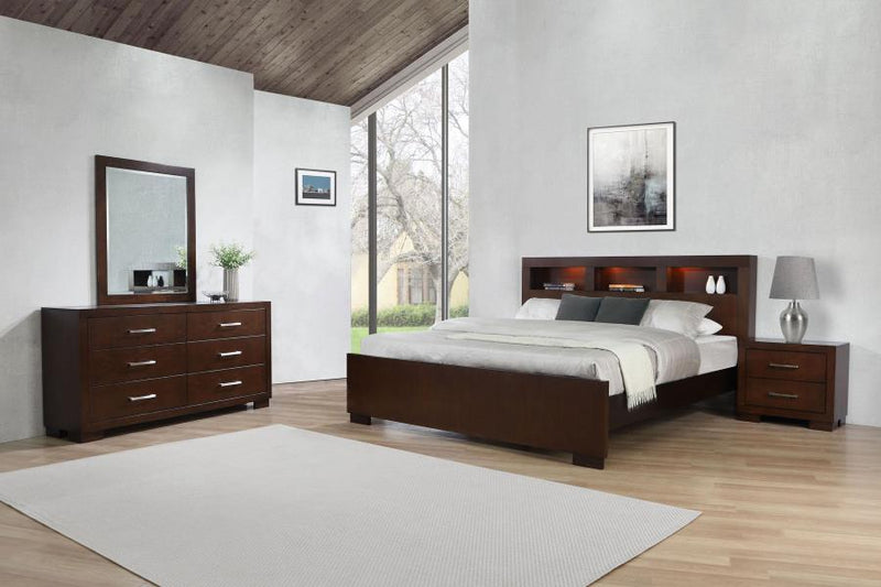 Jessica 4-piece California King Bedroom Set Cappuccino-zoom-