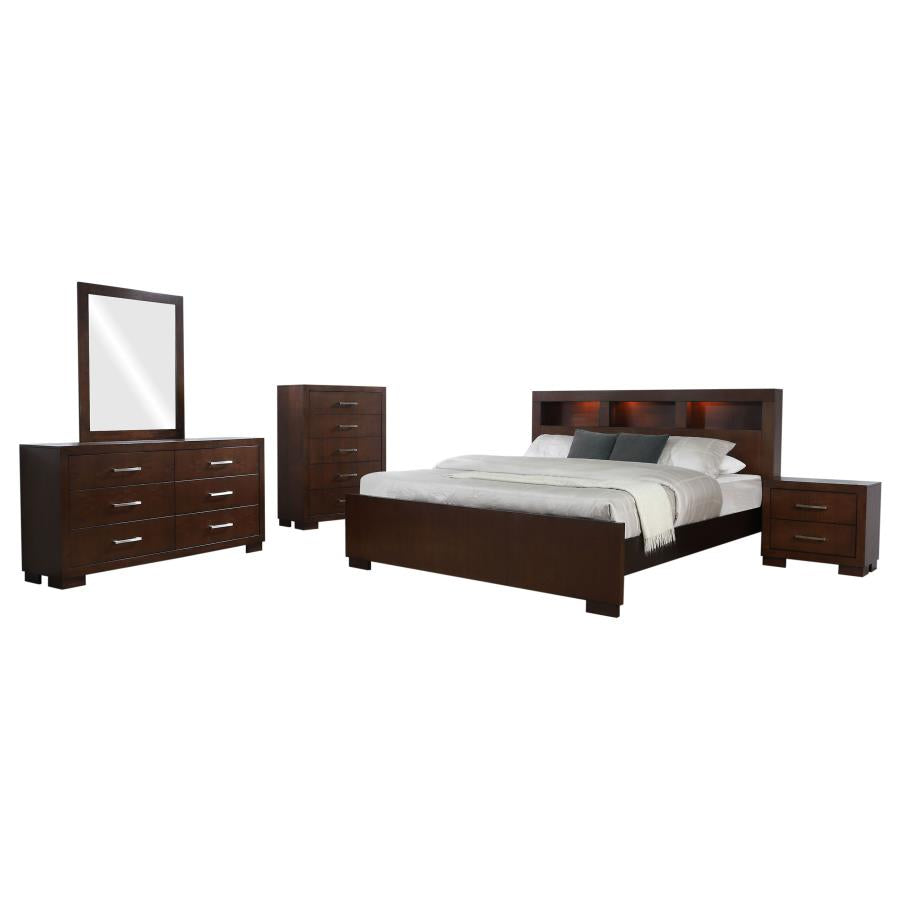 Jessica 5-piece California King Bedroom Set Cappuccino-2