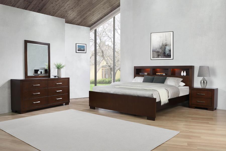 Jessica 4-piece Queen Bedroom Set Cappuccino-1
