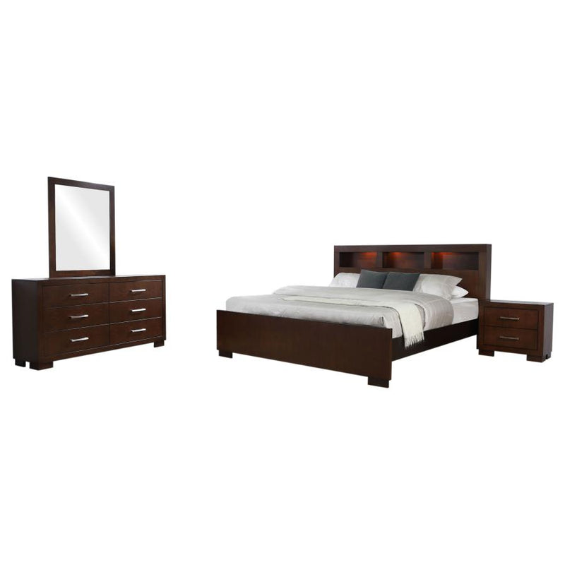 Jessica 4-piece Queen Bedroom Set Cappuccino-zoom-
