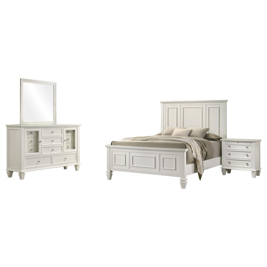 Sandy Beach 4-piece Eastern King Bedroom Set Cream White-zoom-2
