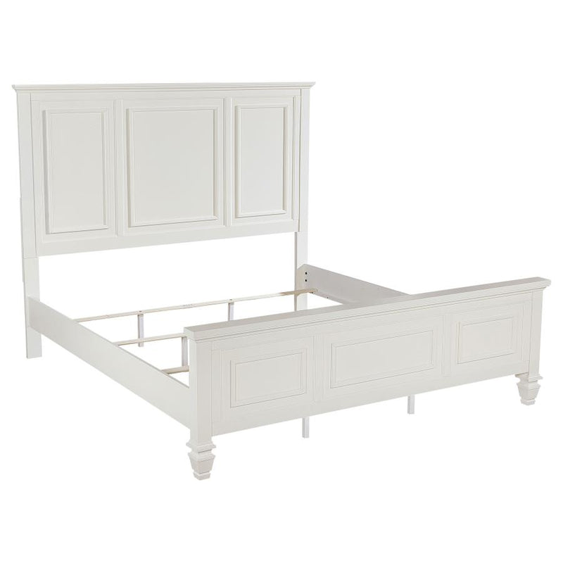 Sandy Beach 4-piece Eastern King Bedroom Set Cream White-zoom-