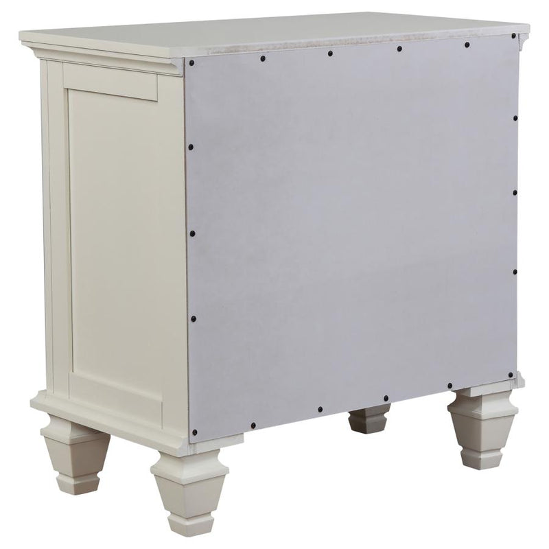 Sandy Beach 4-piece Eastern King Bedroom Set Cream White-zoom-