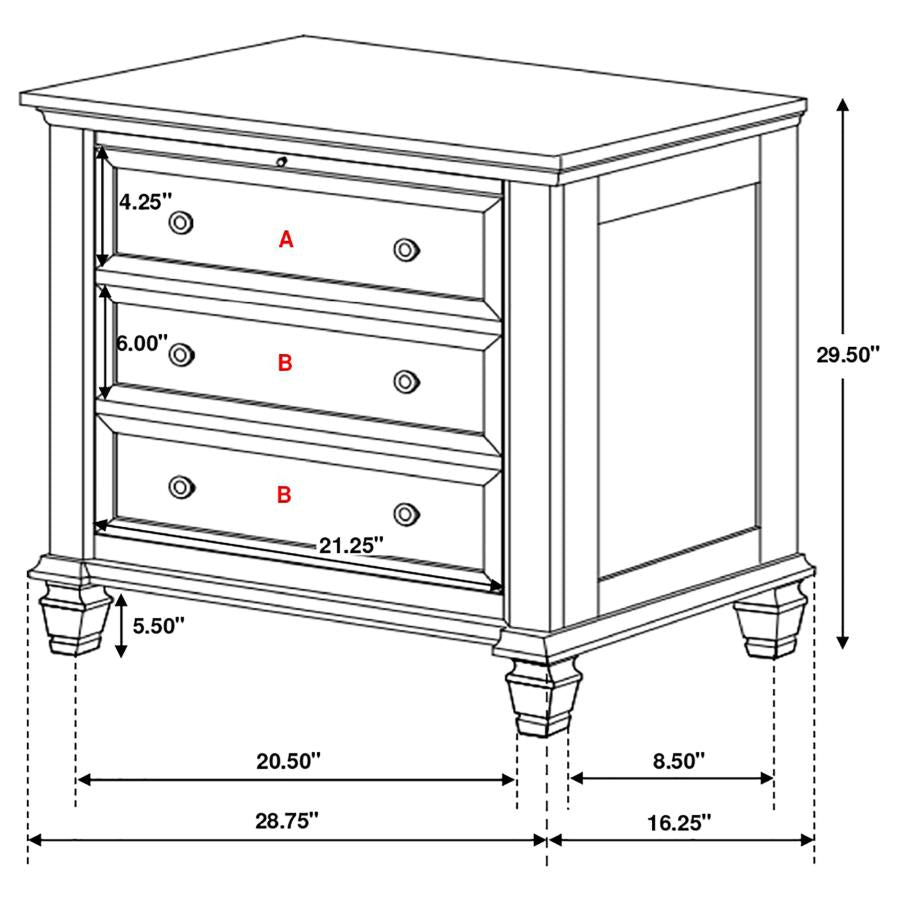 Sandy Beach 4-piece Eastern King Bedroom Set Cream White-15