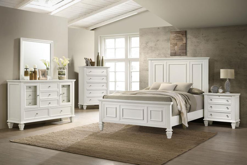 Sandy Beach 5-piece Eastern King Bedroom Set Cream White-zoom-