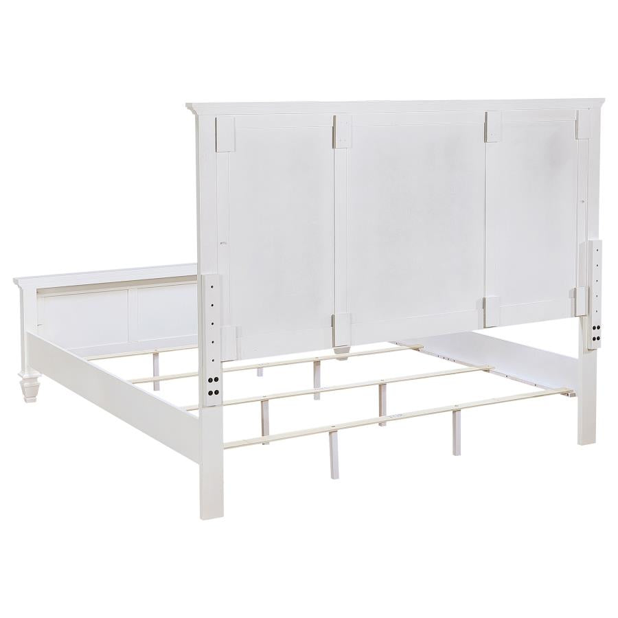 Sandy Beach 5-piece Eastern King Bedroom Set Cream White-4