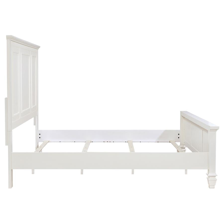 Sandy Beach 63-inch Eastern King Wood Panel Bed Cream White-zoom-6