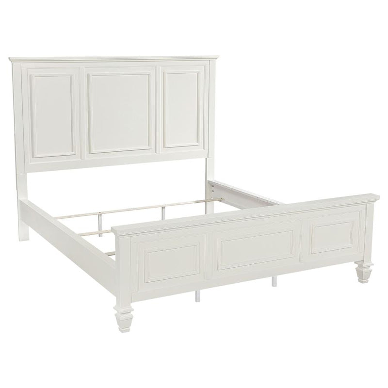Sandy Beach 5-piece California King Bedroom Set Cream White-zoom-
