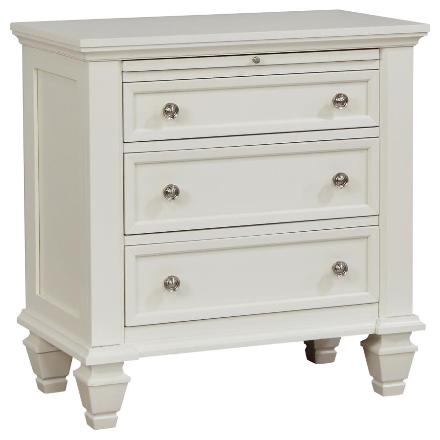 Sandy Beach 5-piece California King Bedroom Set Cream White-zoom-5