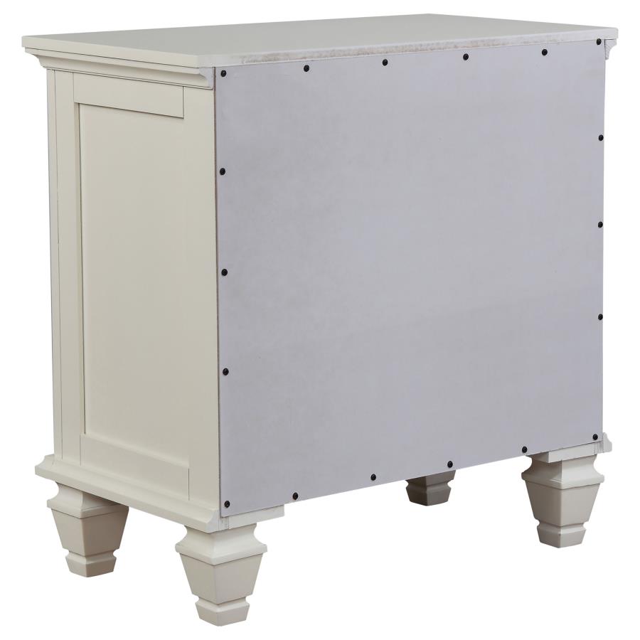 Sandy Beach 5-piece California King Bedroom Set Cream White-6