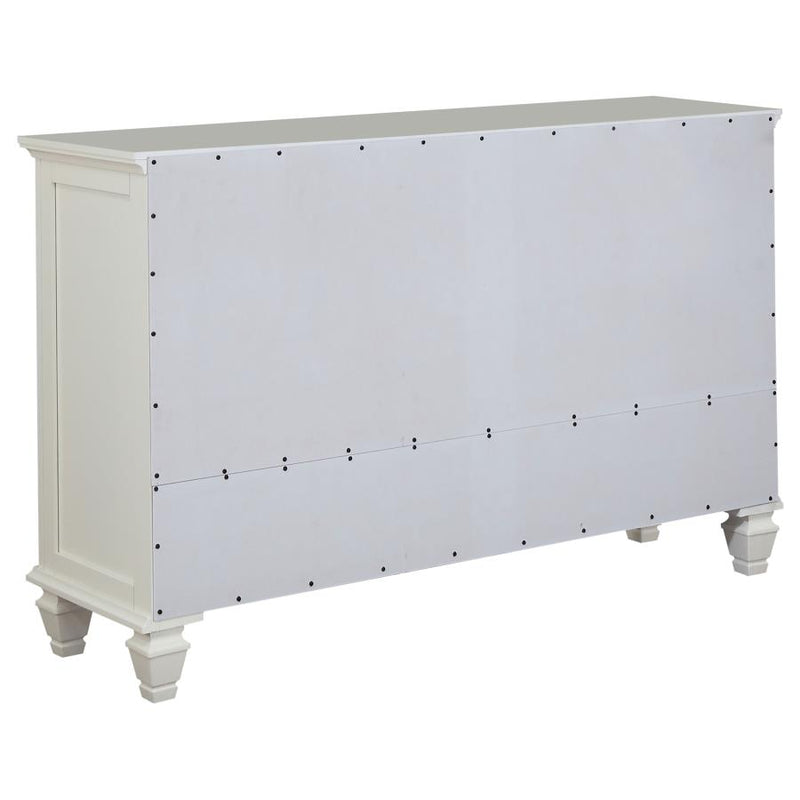 Sandy Beach 5-piece California King Bedroom Set Cream White-zoom-