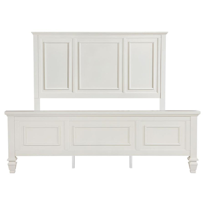 Sandy Beach 63-inch California King Panel Bed Cream White-zoom-
