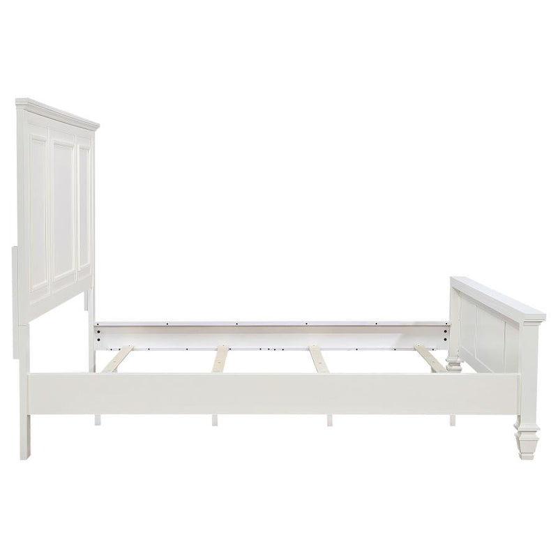 Sandy Beach 63-inch California King Panel Bed Cream White-zoom-
