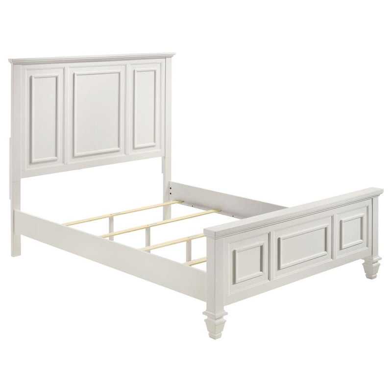 Sandy Beach 4-piece Queen Bedroom Set Cream White-zoom-