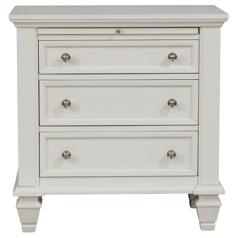 Sandy Beach 4-piece Queen Bedroom Set Cream White-zoom-