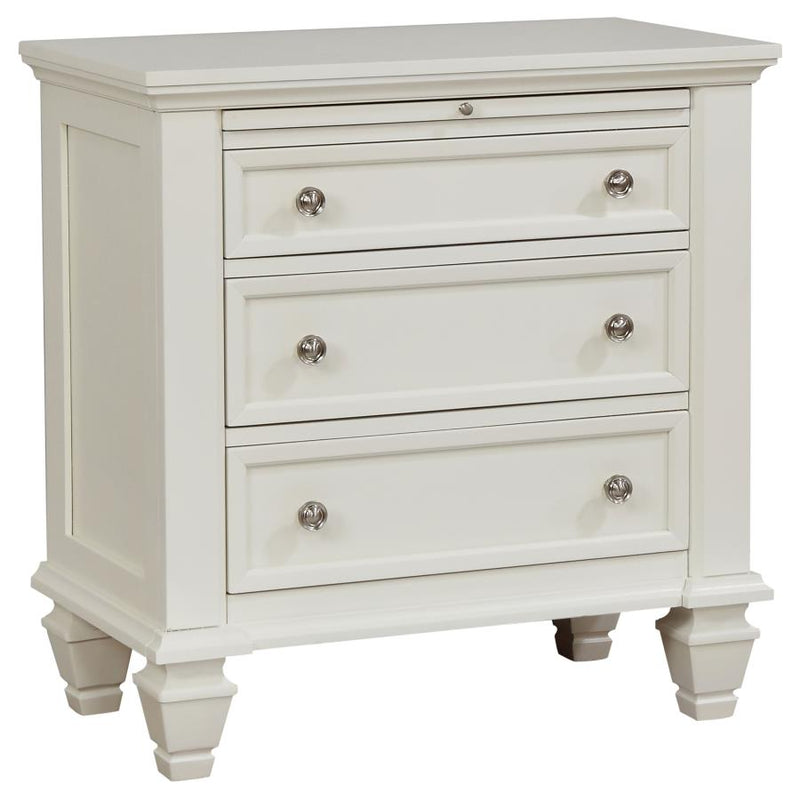 Sandy Beach 5-piece Queen Bedroom Set Cream White-zoom-